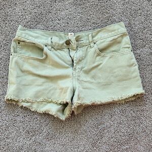 Women's Beachy Green Denim Shorts